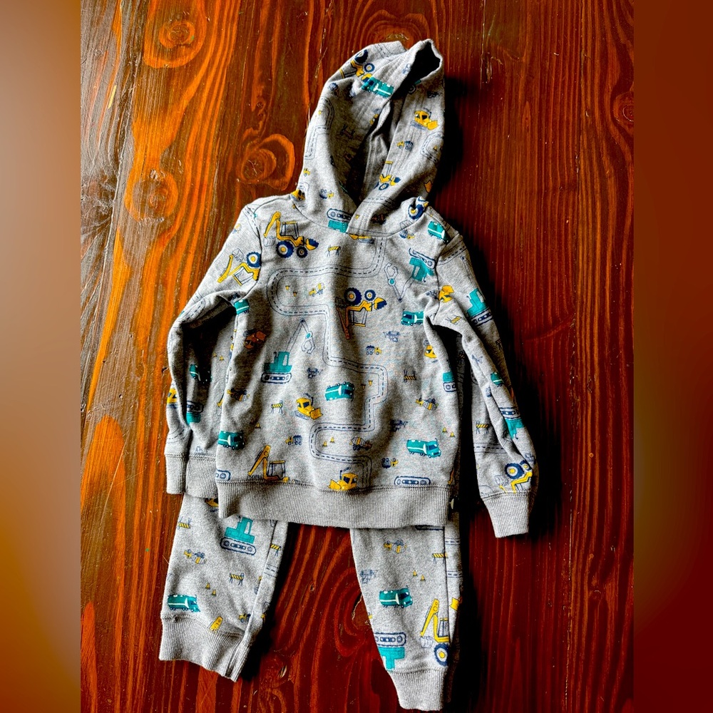 Carter's construction sweatshirt and pants set - size 3T